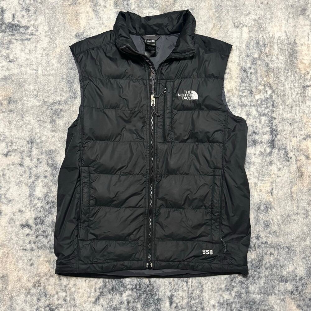 The North Face 550 Down Puffer Vest Black Men’s Small Full Zip
